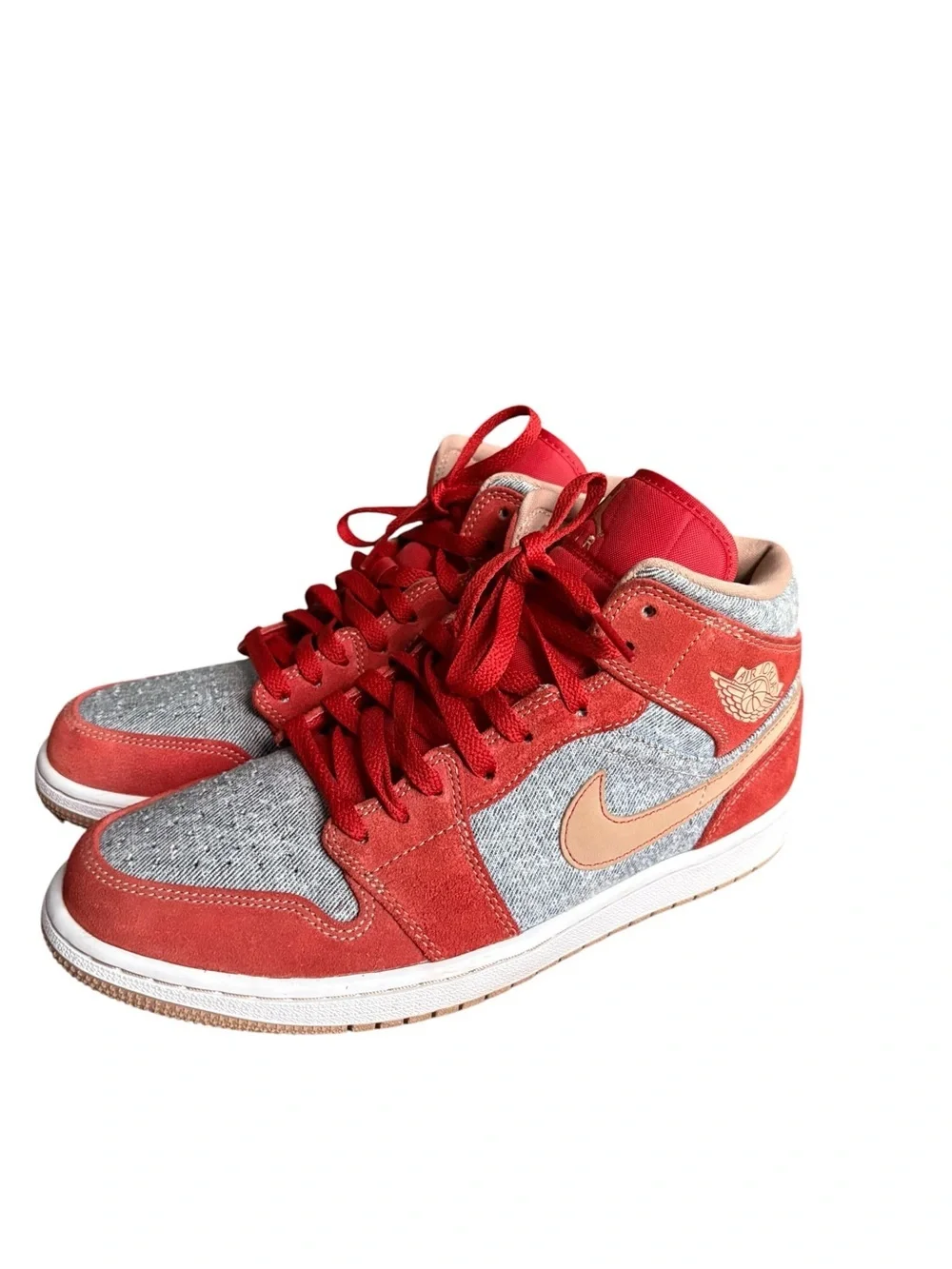 Air Jordan 1 Mid SE Denim Red DM4352-600 Men's  size 9.5